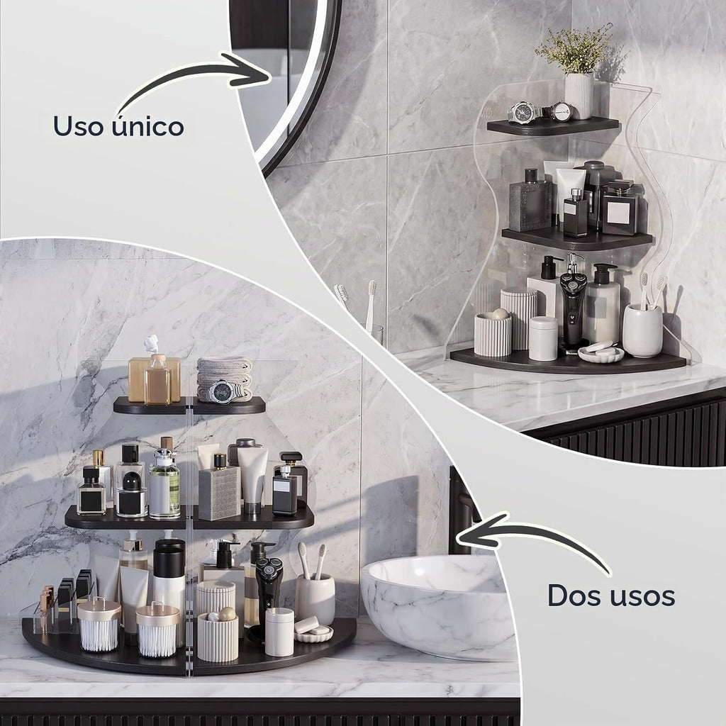 UJQSUN Organizador de mostrador de baño, organizador de mostrador d...