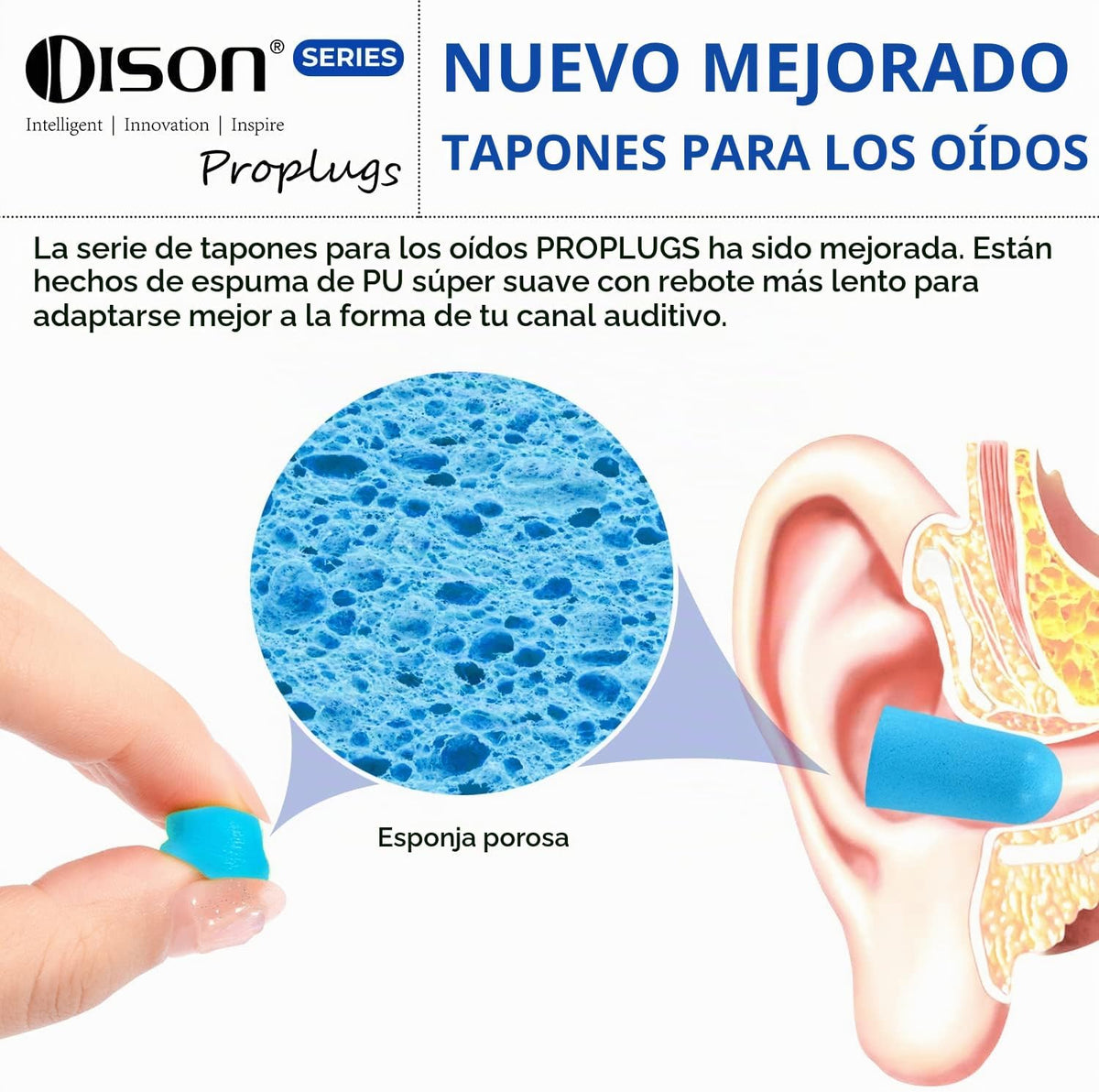 200 pares de tapones para los oídos de espuma, tapones desechables...
