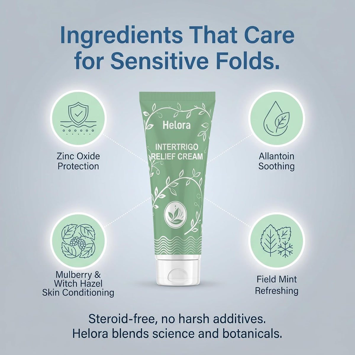 Crema Helora para pliegues de la piel Crema Intertrigo 2 FL OZ | Cu...