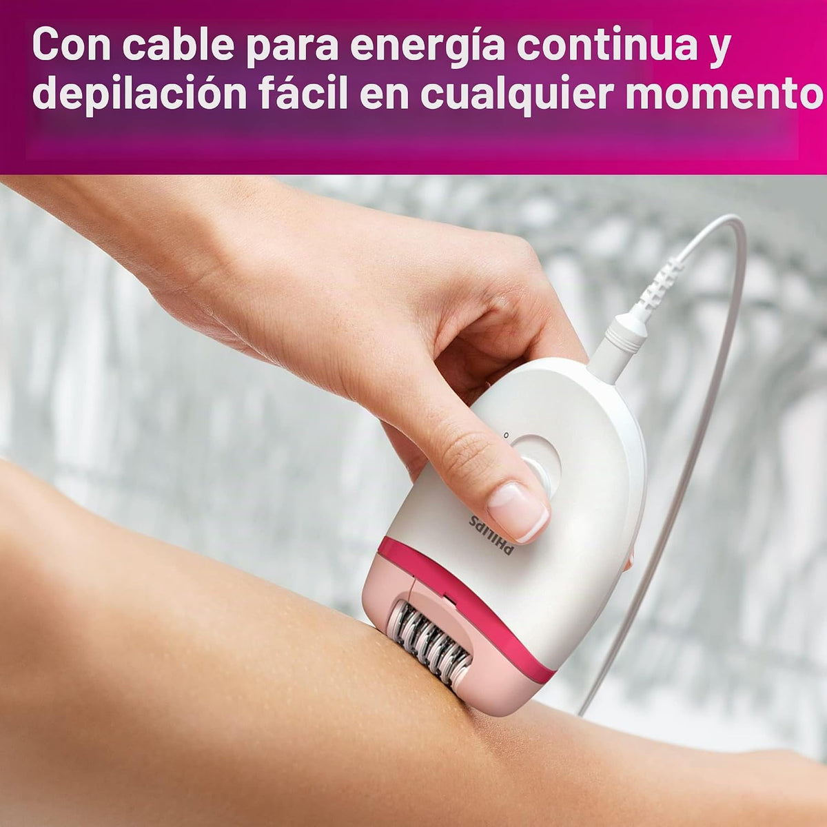 Philips Beauty Satinelle Essential - Depiladora compacta para mujer...