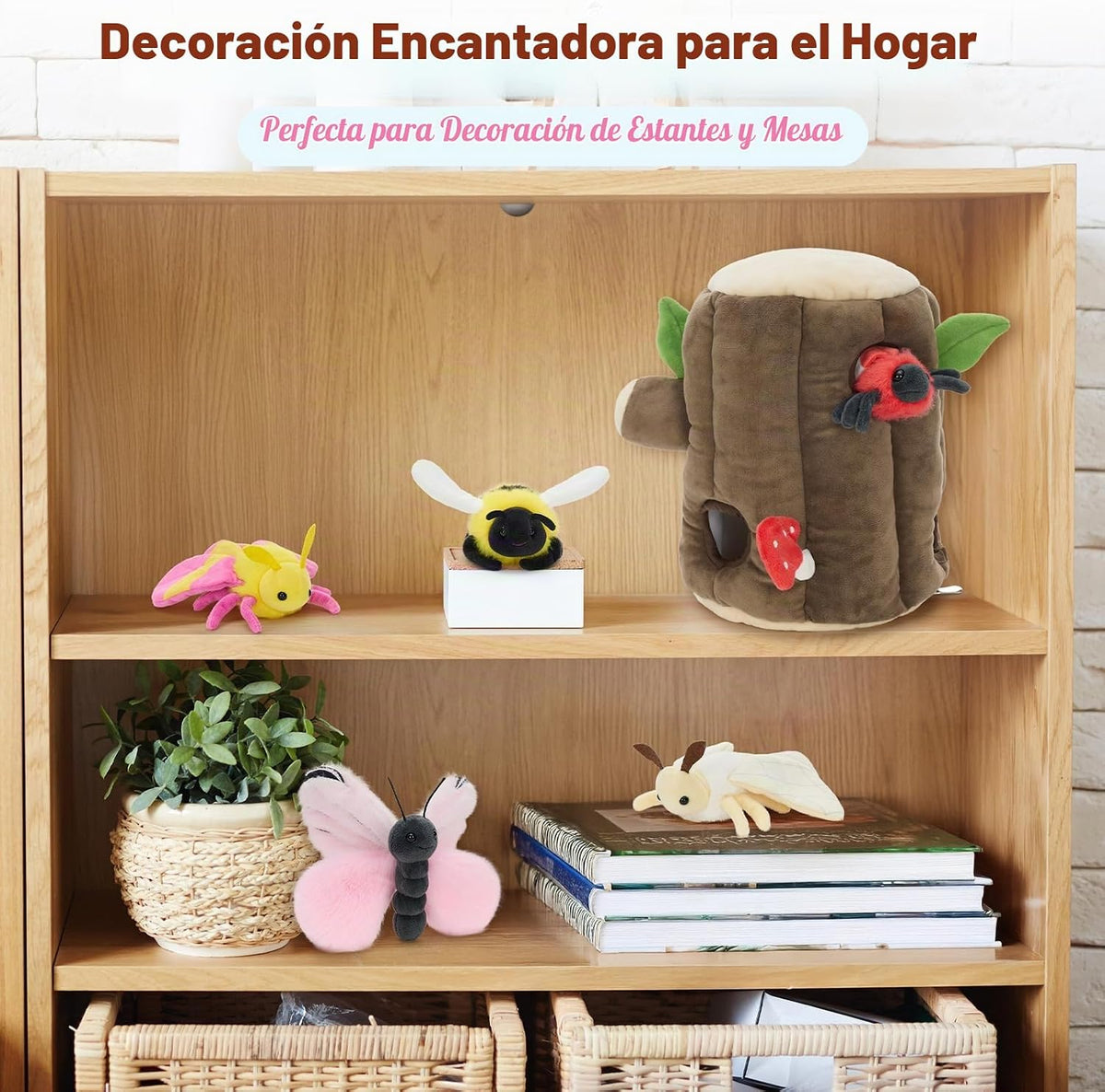 MaoGoLan Juego de 6 juguetes de peluche de insectos voladores con p...