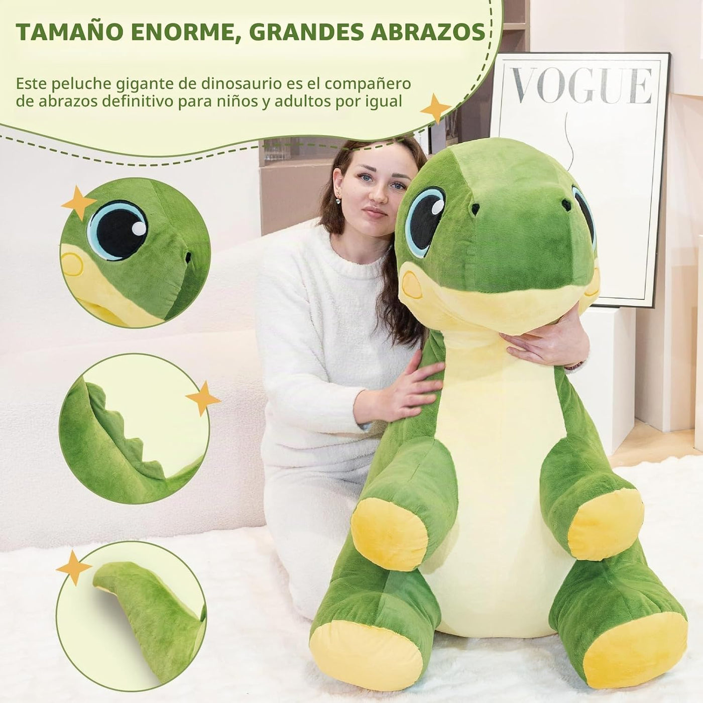 Jrystar 31" Animales de peluche grandes de dinosaurio para niño...