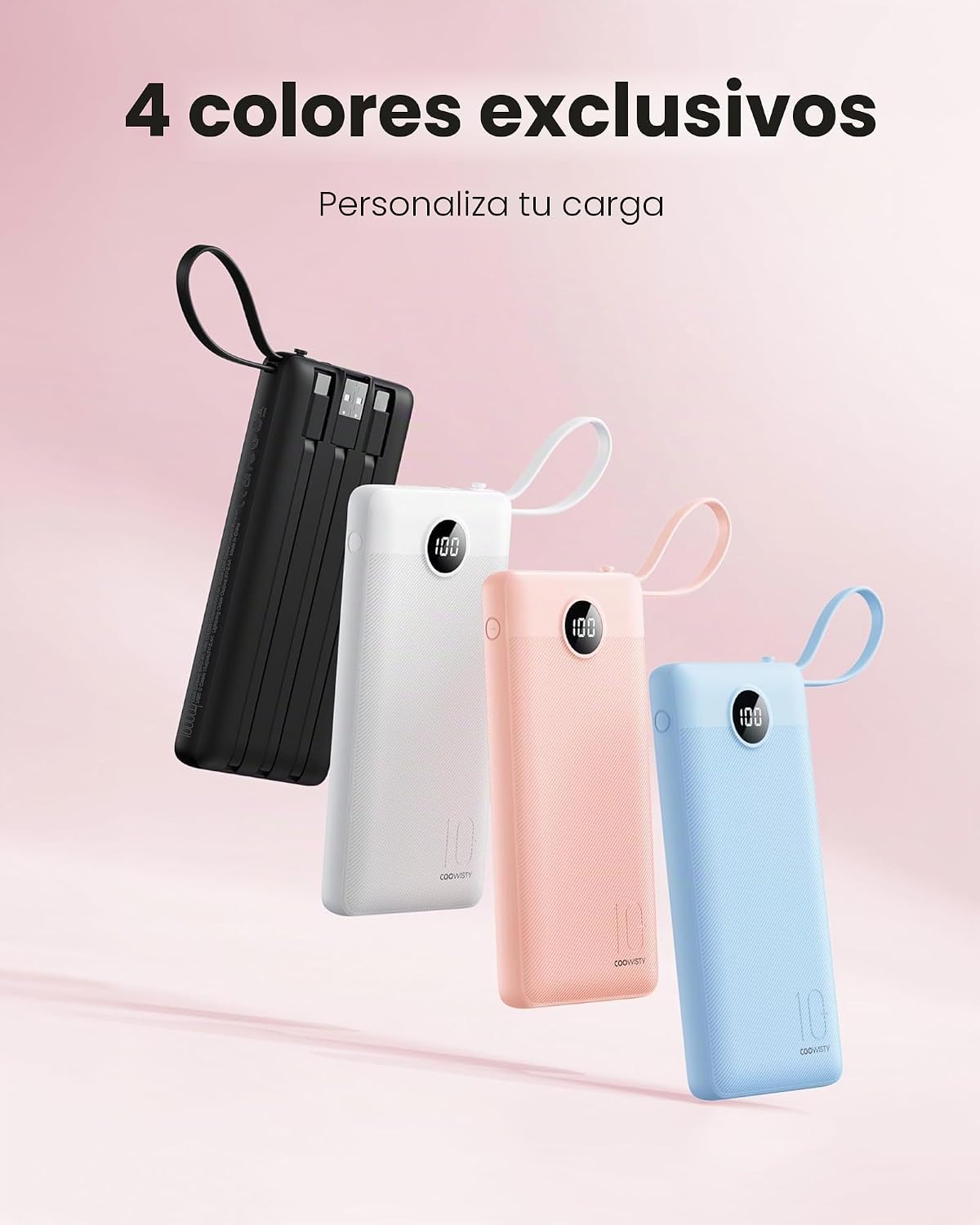 Coowisty Cargador de teléfono portátil, delgado 10000mAh Travel Ess...