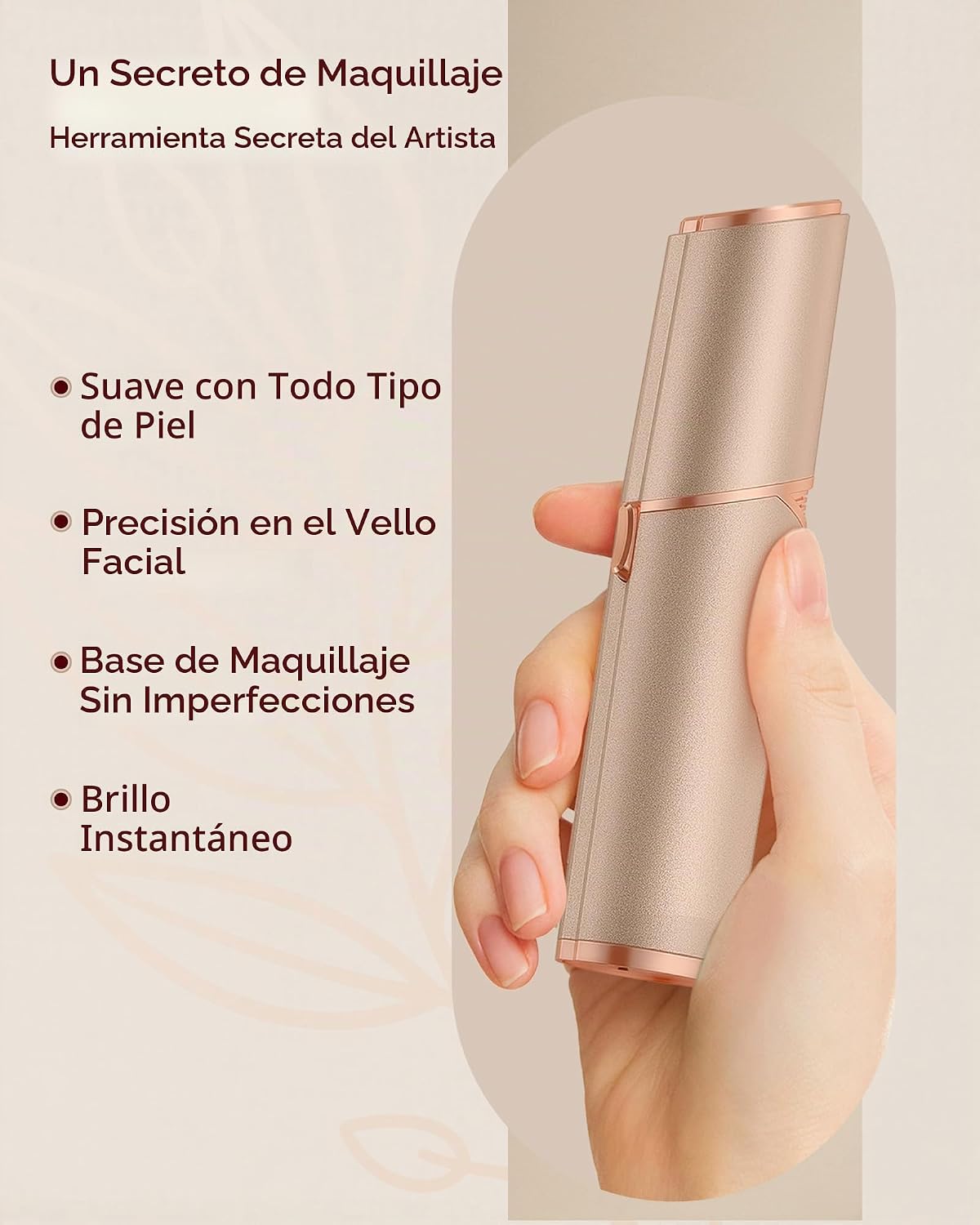 Depilación facial para mujeres: afeitadora facial eléctrica recarga...