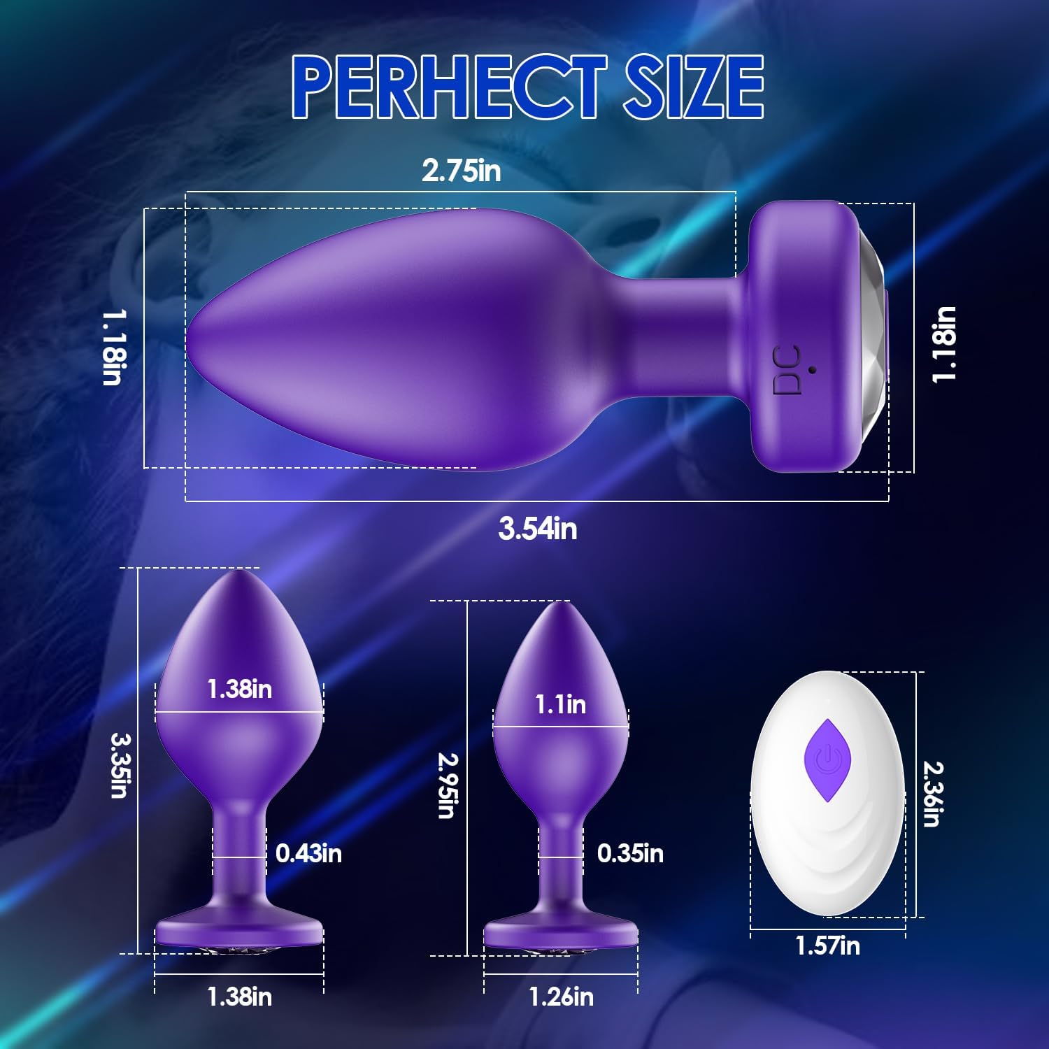 Juguetes Sexuales Vibrador Plug Anal\u2013Kit de Entrenamiento de 3...