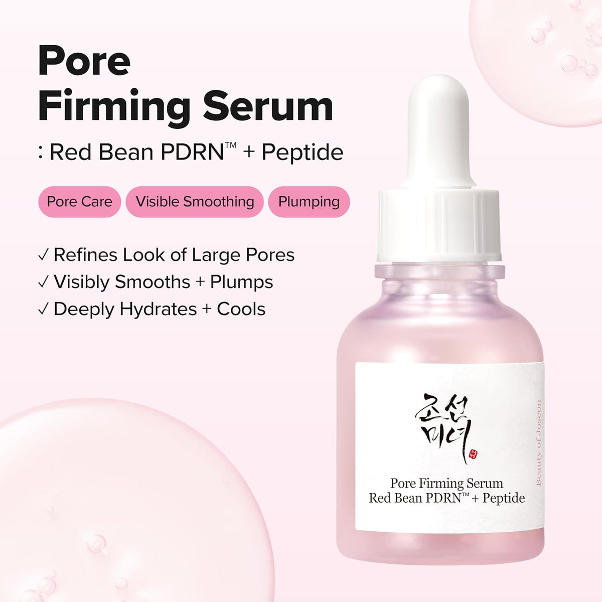 Beauty of Joseon Suero reafirmante de poros Red Bean PDRN™ + Peptid...