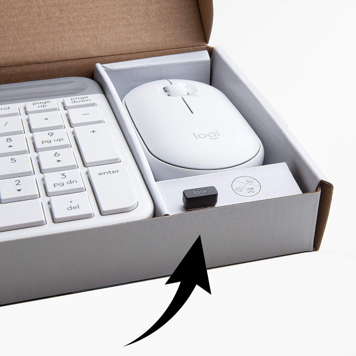 Logitech MK470 Slim Wireless Combo Teclado Compacto y Ratón - Blanc...