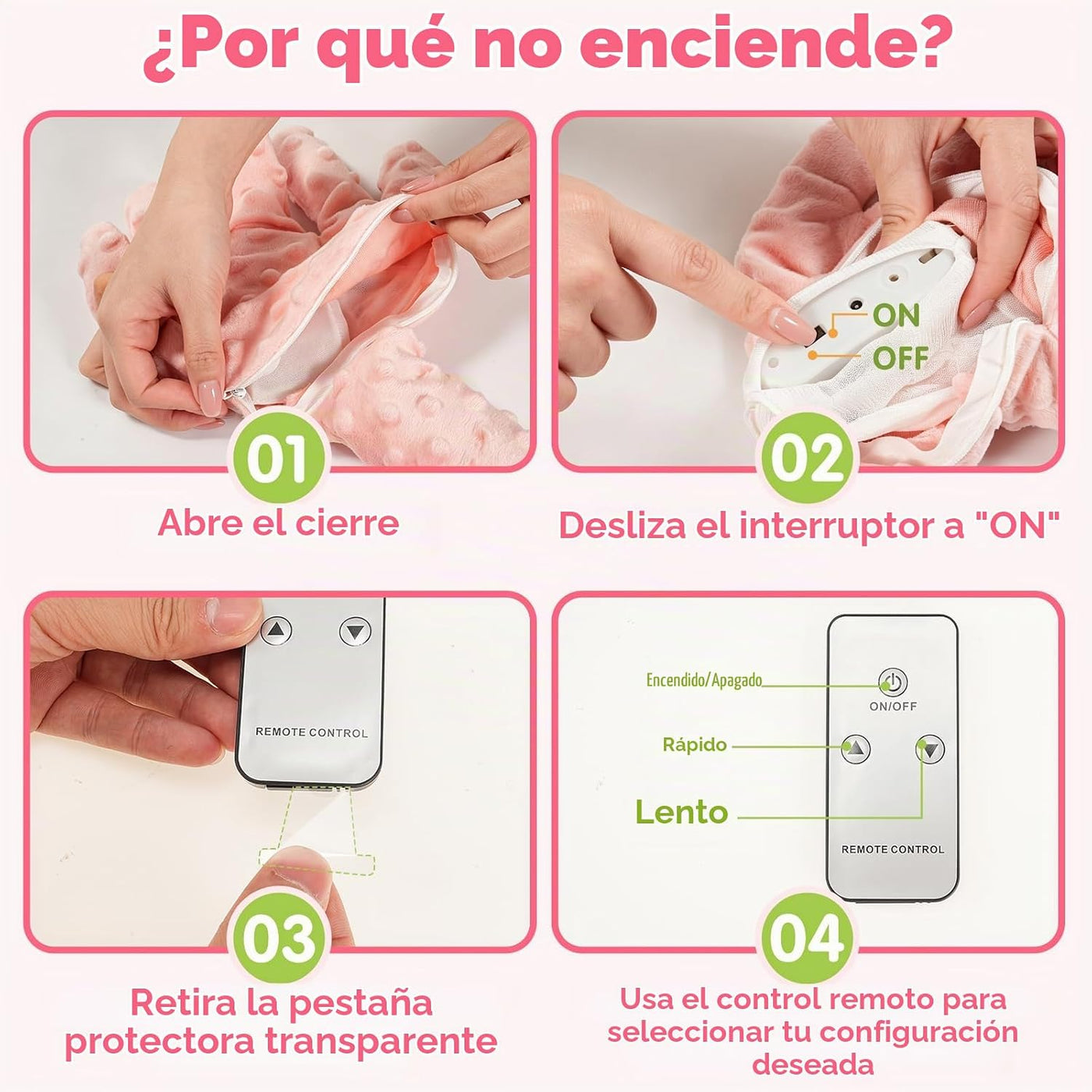LiKiLiKi Pink Rabbit - Juguete de peluche interactivo con control r...