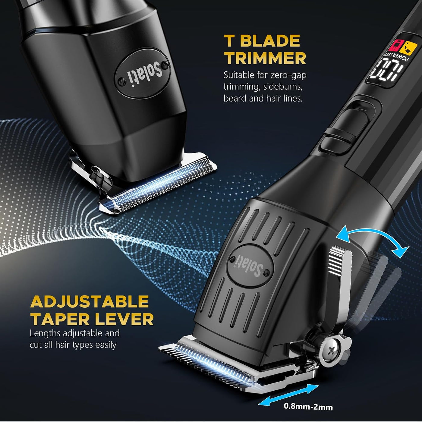 Cortadora de pelo profesional para hombres, kit de recortadores ina...