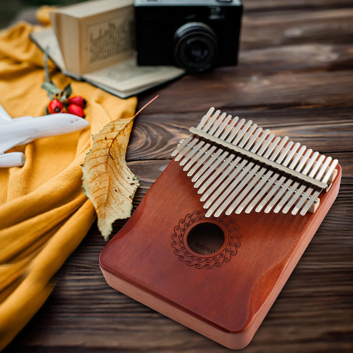 RUIQINQI Kalimba - Piano de pulgar portátil, Mbira, 21 teclas, inst...