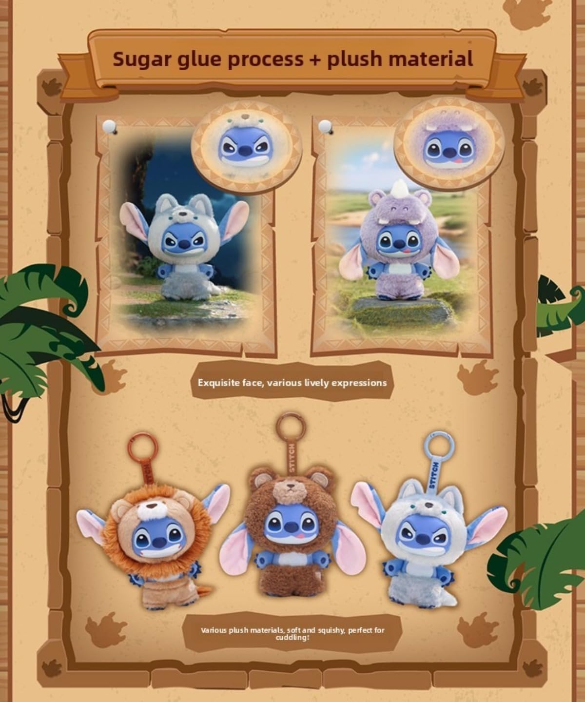 MINISO Disney Stitch Wild Animal Series - Caja sorpresa de vinilo c...