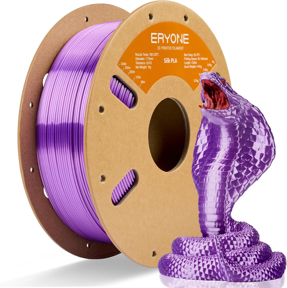 ERYONE Filamento PLA de seda para impresora 3D de 0.069 pulgadas +\...