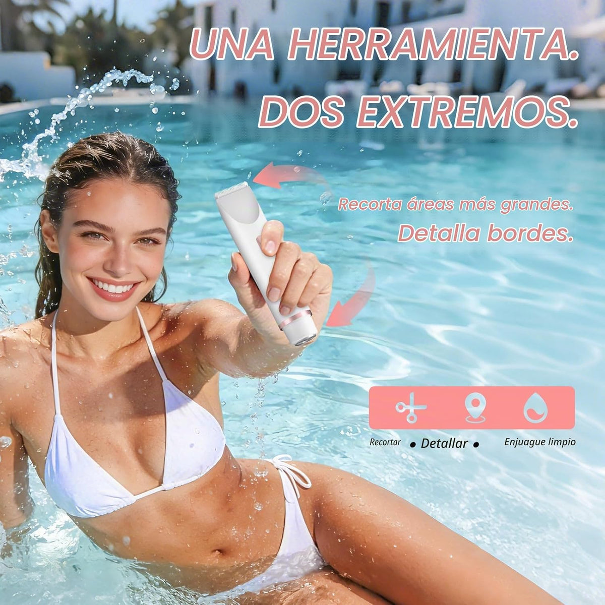Fanovae Recortadora de bikini para mujer, maquinilla de afeitar elé...