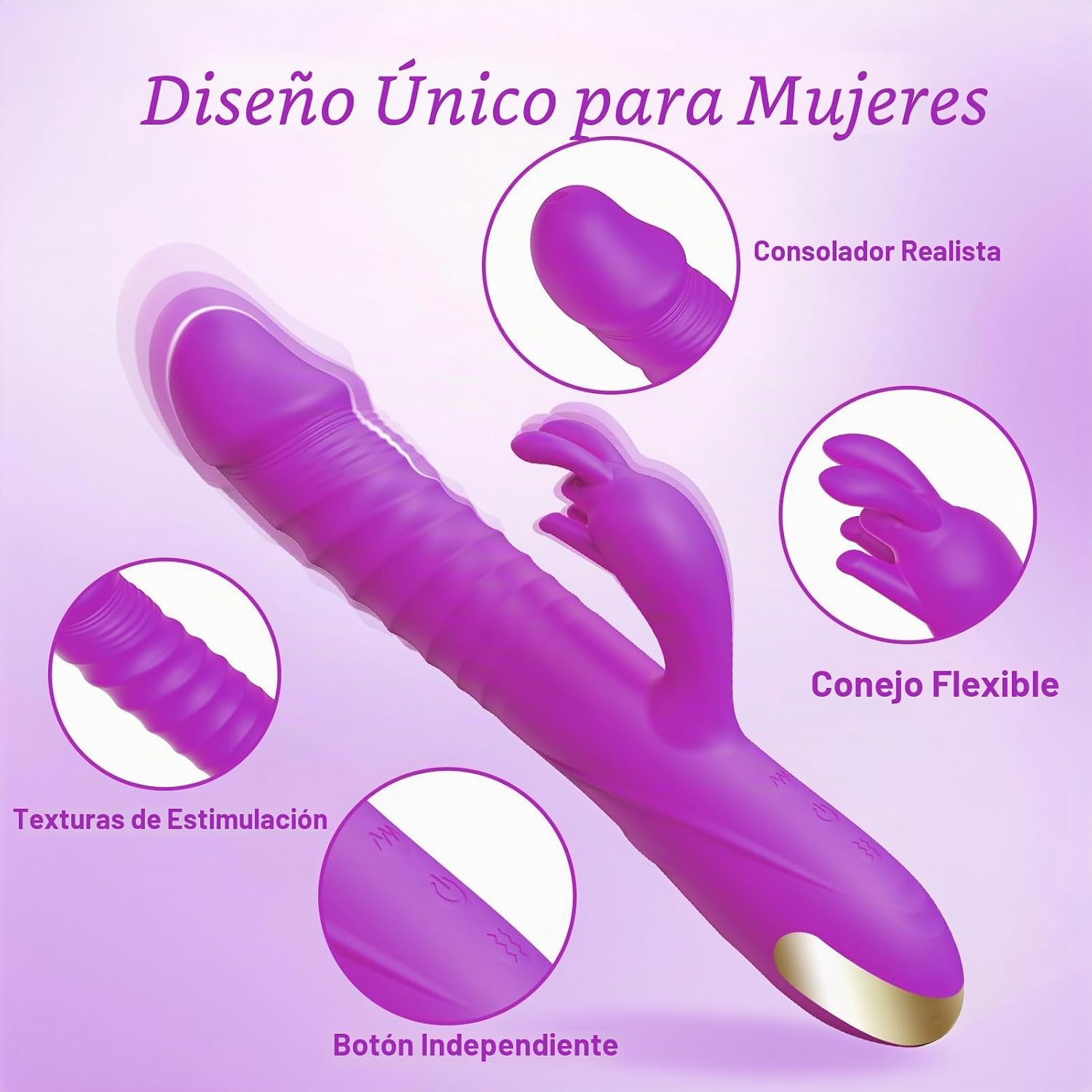 SUPOLA - Vibradores de consolador con empuje, juguetes sexuales par...