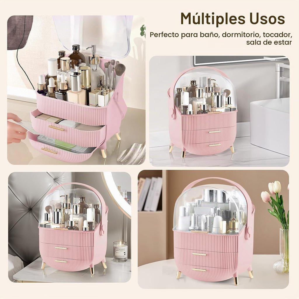 Organizador de maquillaje para tocador, organizador de cosméticos y...
