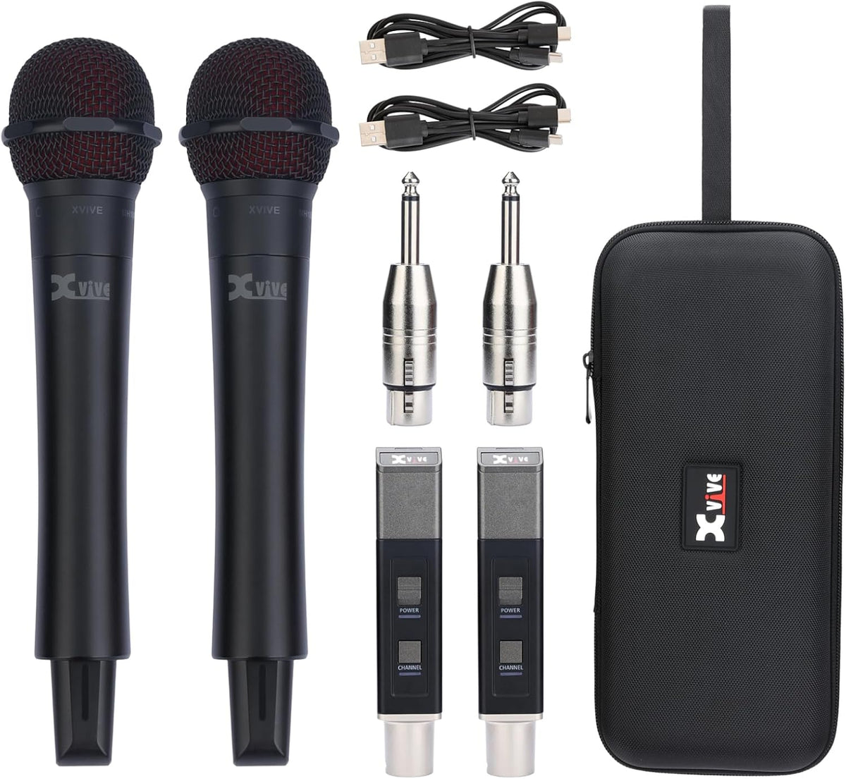 Xvive M5D Sistema de micrófono inalámbrico dual con 2 transmisores...