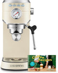 Máquina de espresso CASABREWS de 20 bares, cafetera profesional con varita espumadora de leche, máquina de café espresso con tanque de agua extraíble de 34 oz, regalo para amantes del café