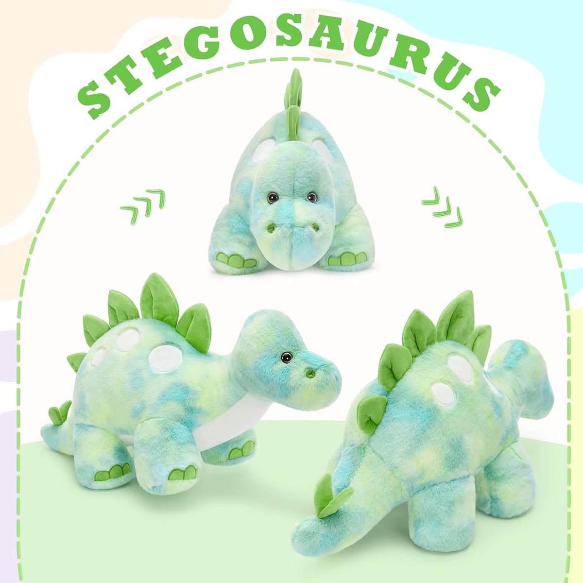 Karister Peluche de dinosaurio gigante para niñas, juguetes de pelu...