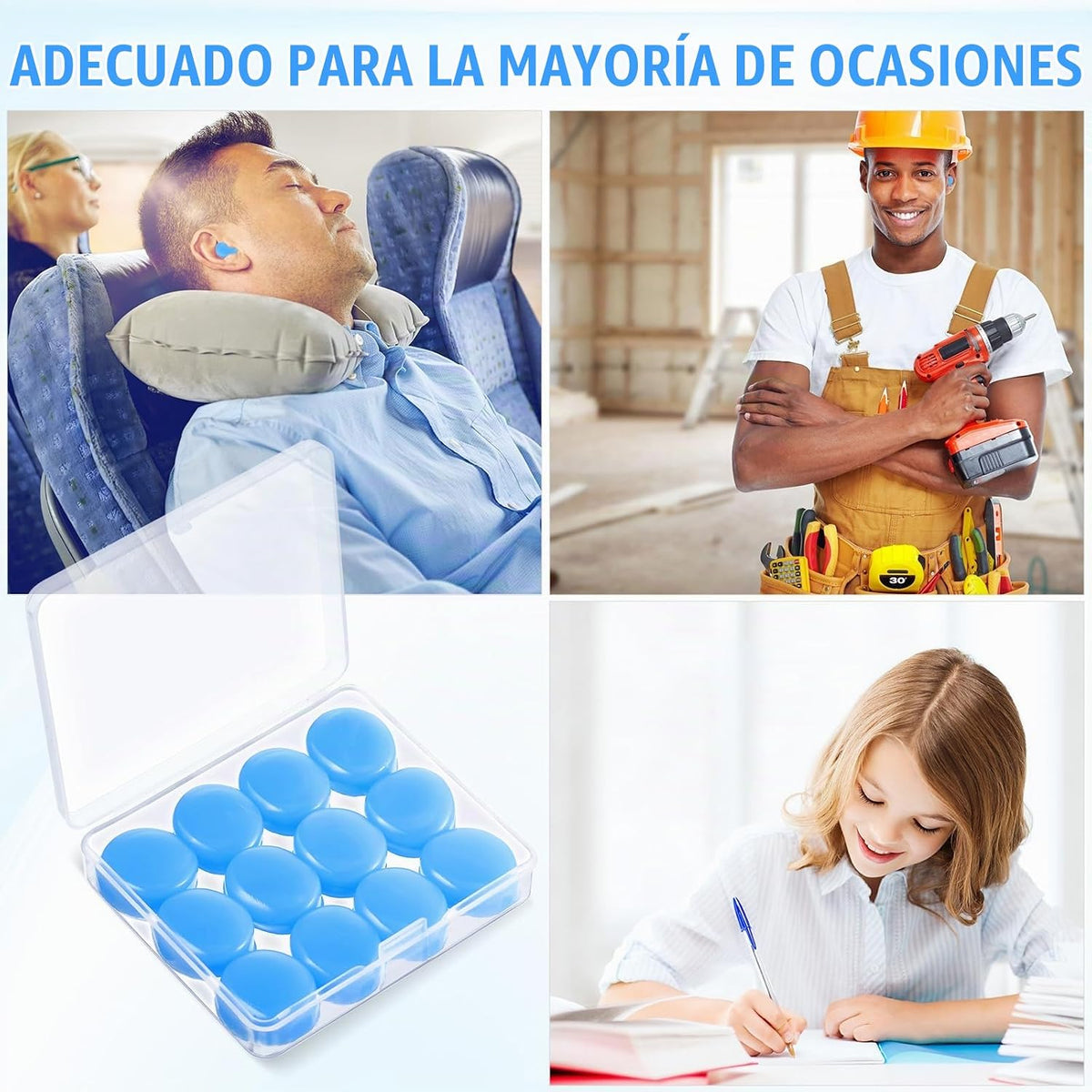 Frienda 21 pares de tapones para los oídos para dormir, tapones par...