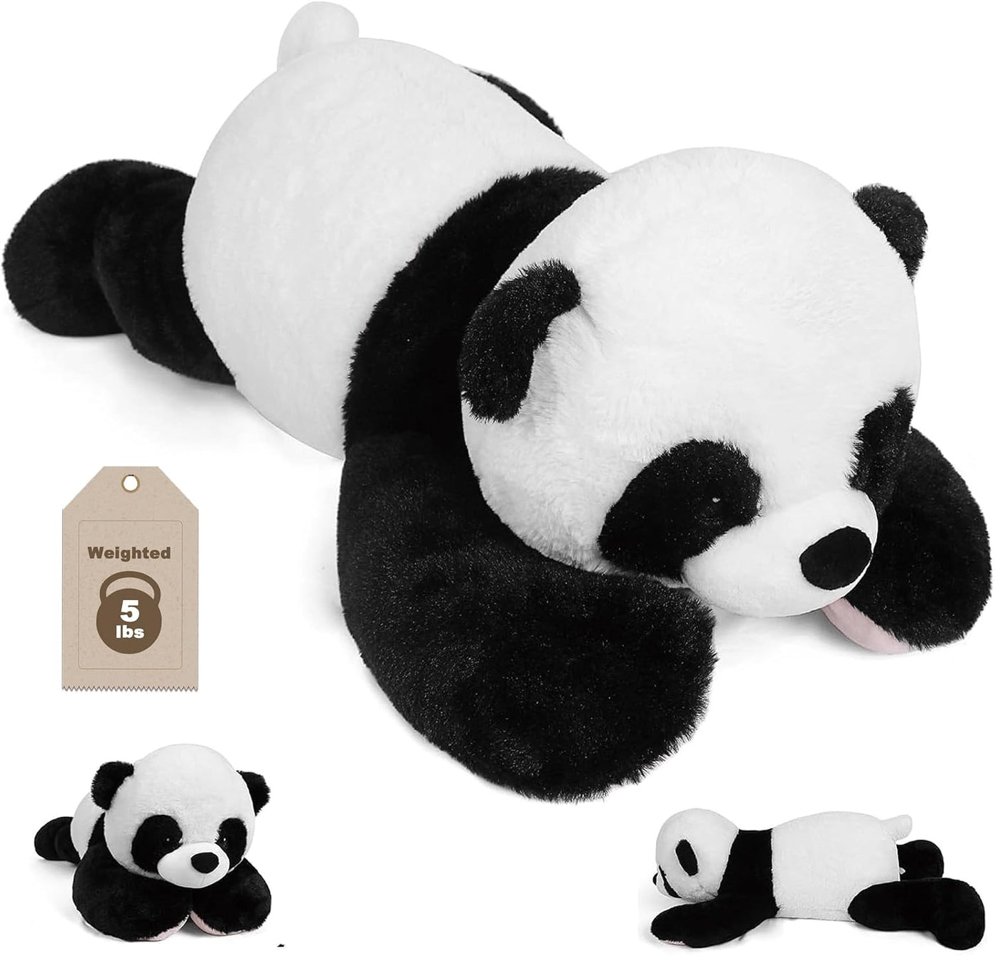 JellyMallow Animales de Peluche Panda con Peso de 5 libras 24",...