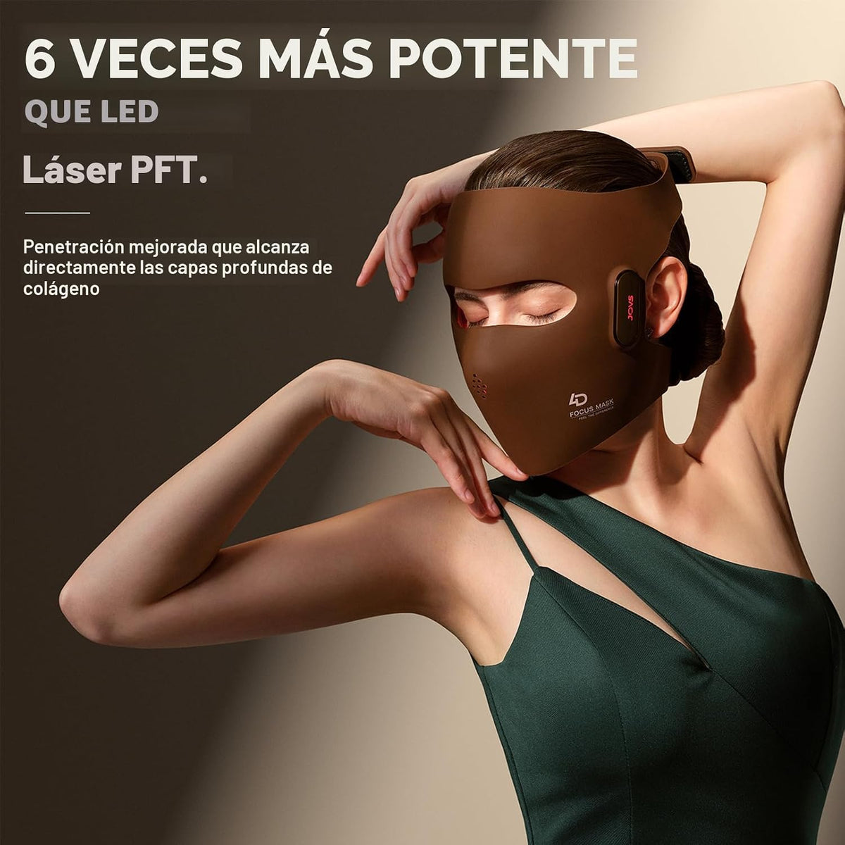 Máscara de terapia de luz láser JOVS 4D, FPT 6x Power, 4 longitudes...