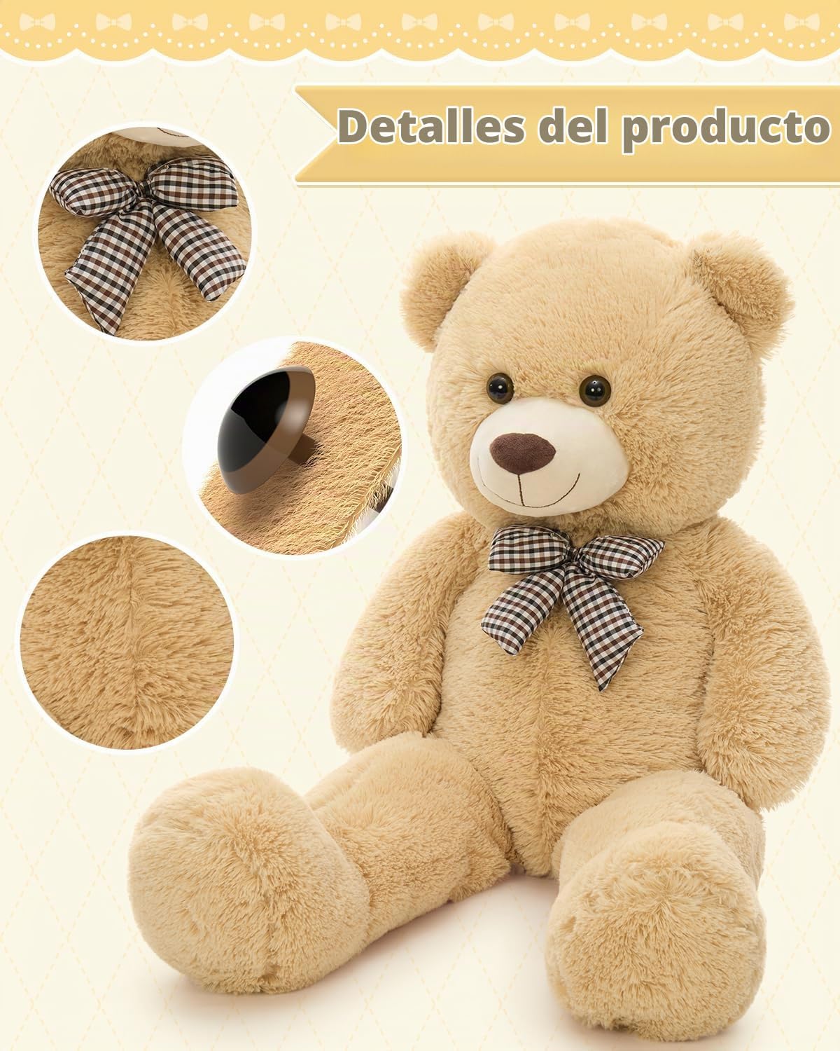 MaoGoLan - Oso de peluche gigante de 39 pulgadas, ultra suave y lin...