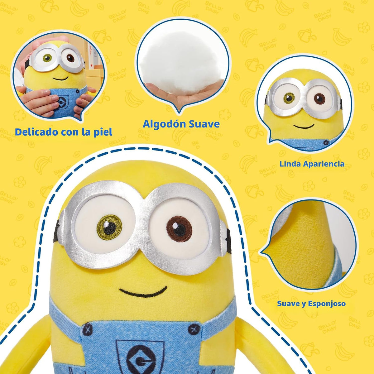 MINISO Animales de Peluche Minions de 8" (Bob), Lindos Animales...