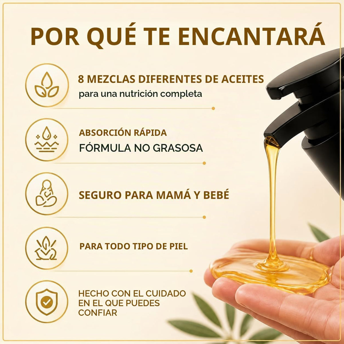 Aceite corporal de estrías para embarazo y cicatrices, aceite natur...