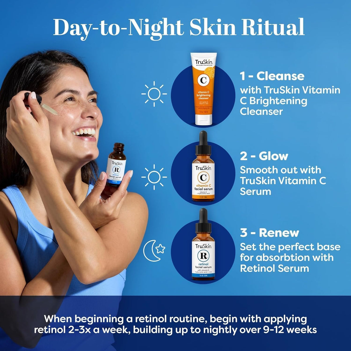 Sérum de retinol natural, TruSkin | Suero retinoide suave durante l...