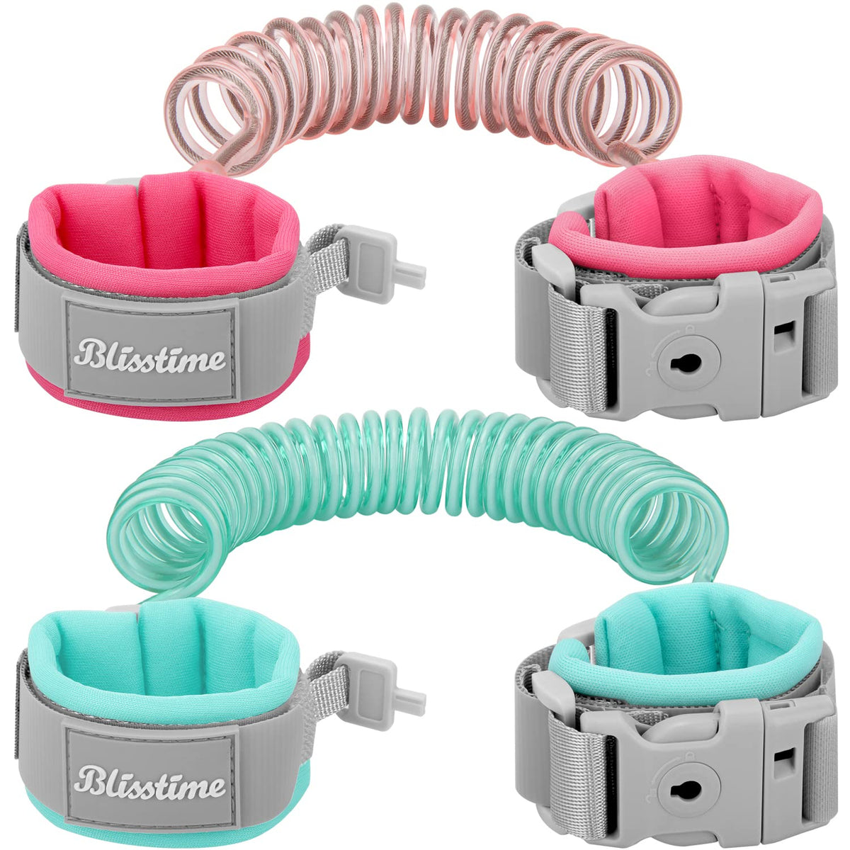 Blisstime Correa para niños, paquete de 2 correas para niños, eslab...