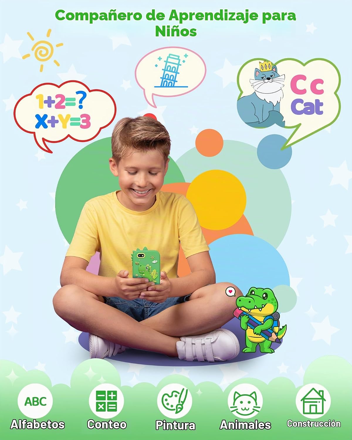 KOKODI Juguetes inteligentes para niños, pantalla táctil, doble cám...