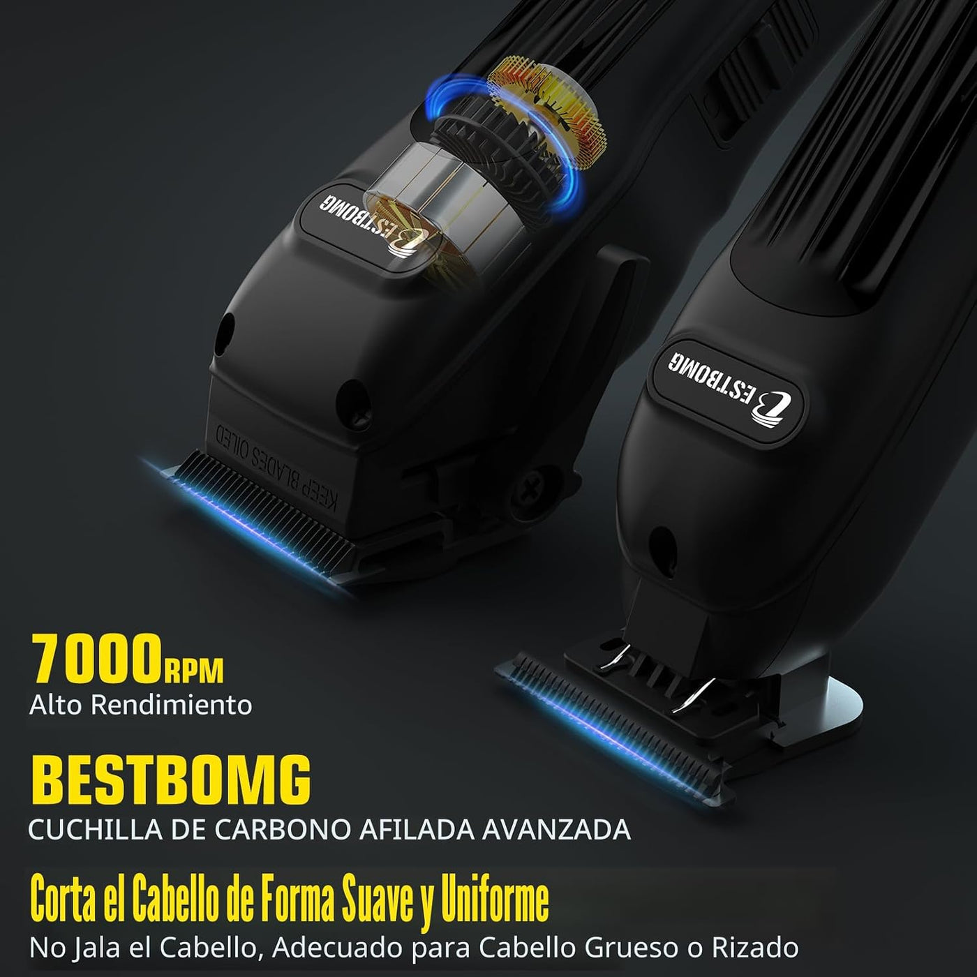 BESTBOMG® BS-808A - Juego de cortapelos para hombres, recortadora y...