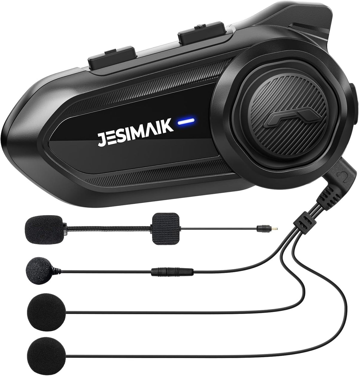 JESIMAIK Auriculares Bluetooth para motocicleta, sistema de comunic...