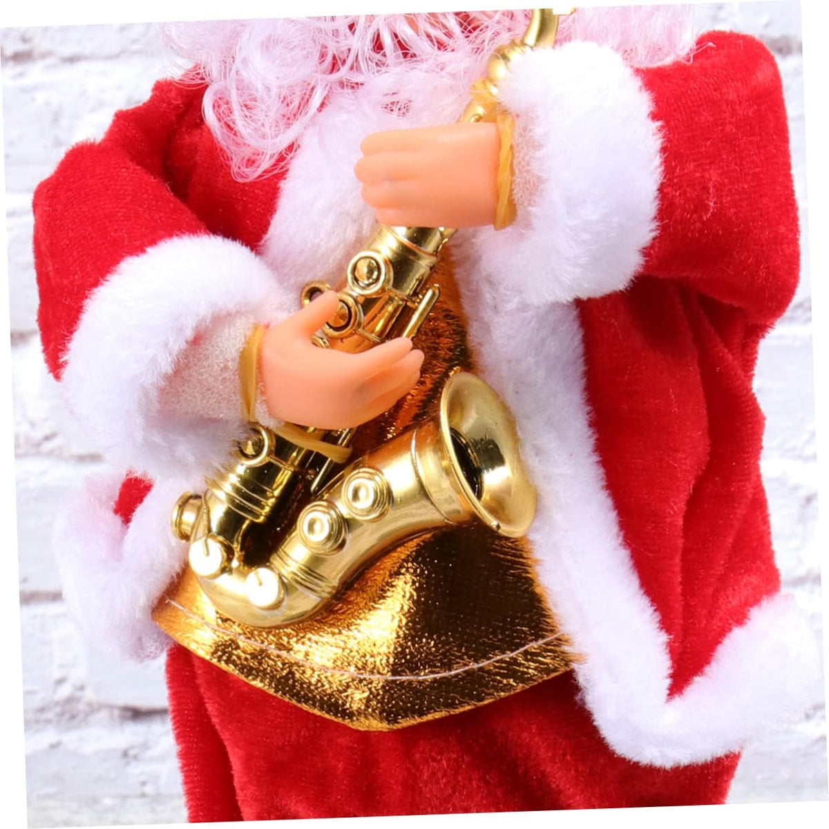 ORFOFE Muñeco de Papá Noel bailando que canta, funciona con pilas,...
