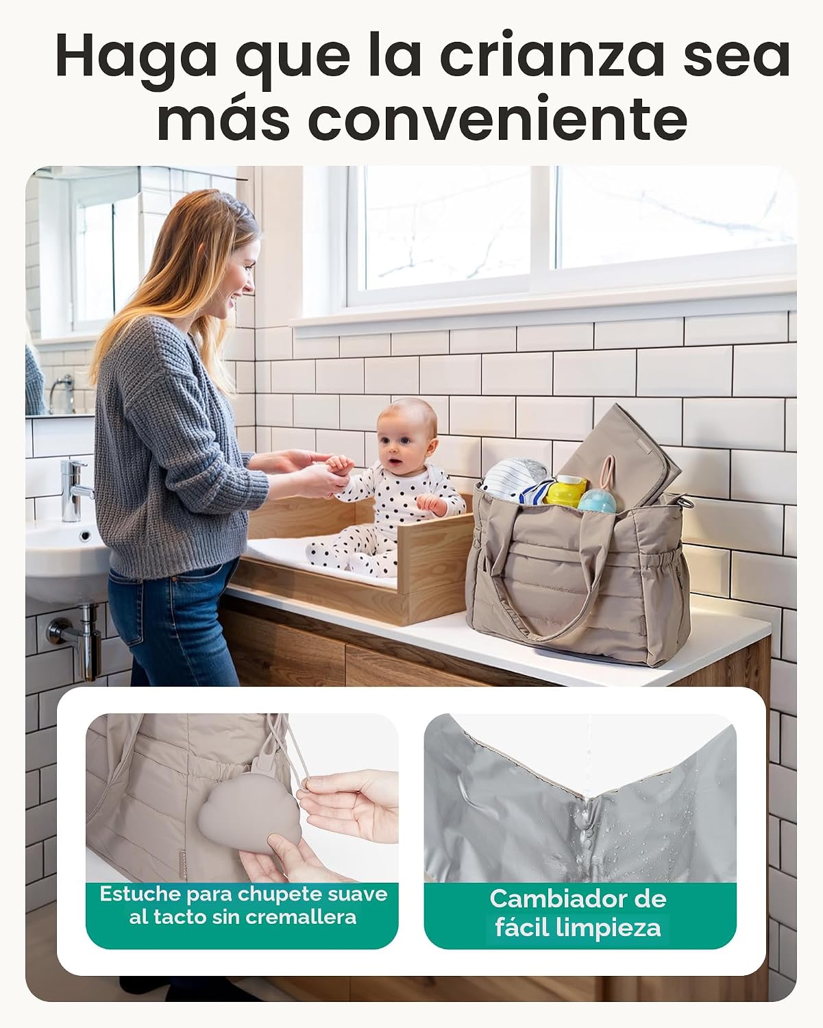 BAGSMART Bolsa de pañales, bolsa de hospital para parto de parto, b...