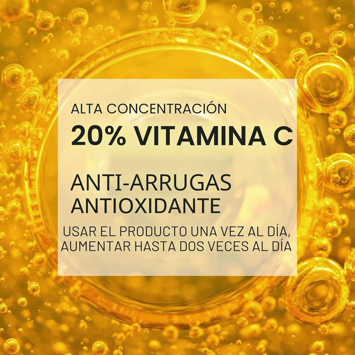 Suero Premium de 20% de Vitamina C para Rostro con Ácido Hialurónic...