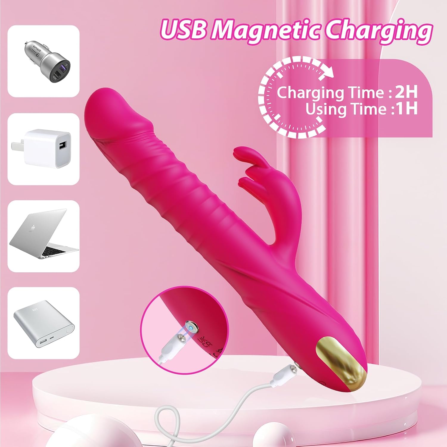 SUPOLA - Consoladores con vibrador de empuje, juguetes sexuales par...