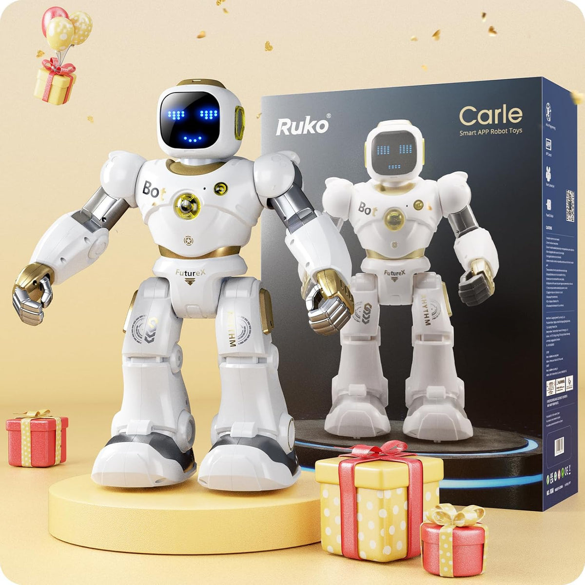 Ruko 1088 Robot de juguete programable para niños, regalo de aprend...