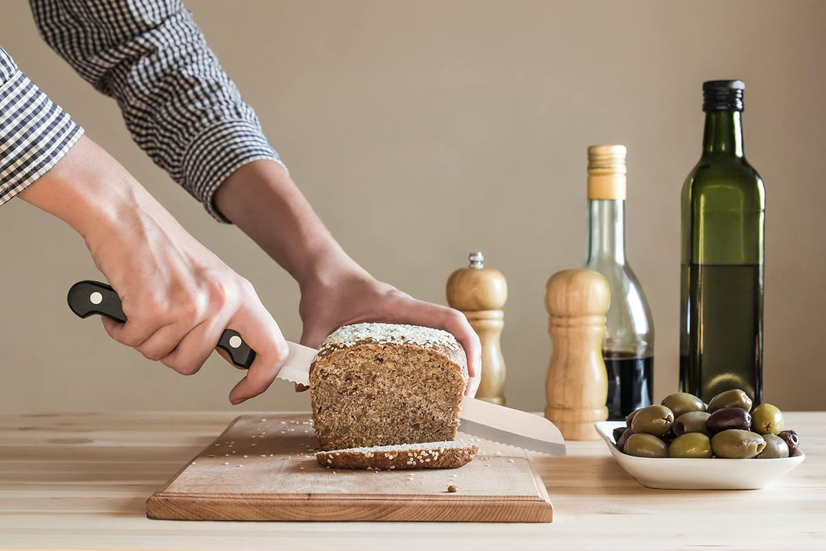 Moss &amp; Stone Juego de cuchillos de cocina de 7 piezas con bloqu...
