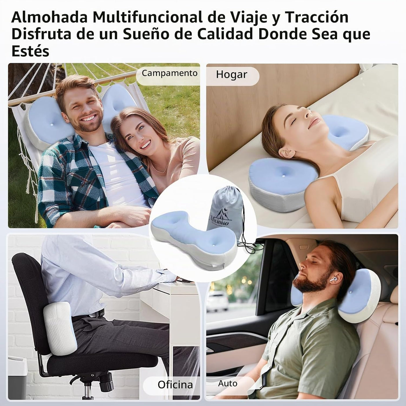 Mixiniso Almohada Cervical para el Cuello, Di Adiós al Dolor de Cue...