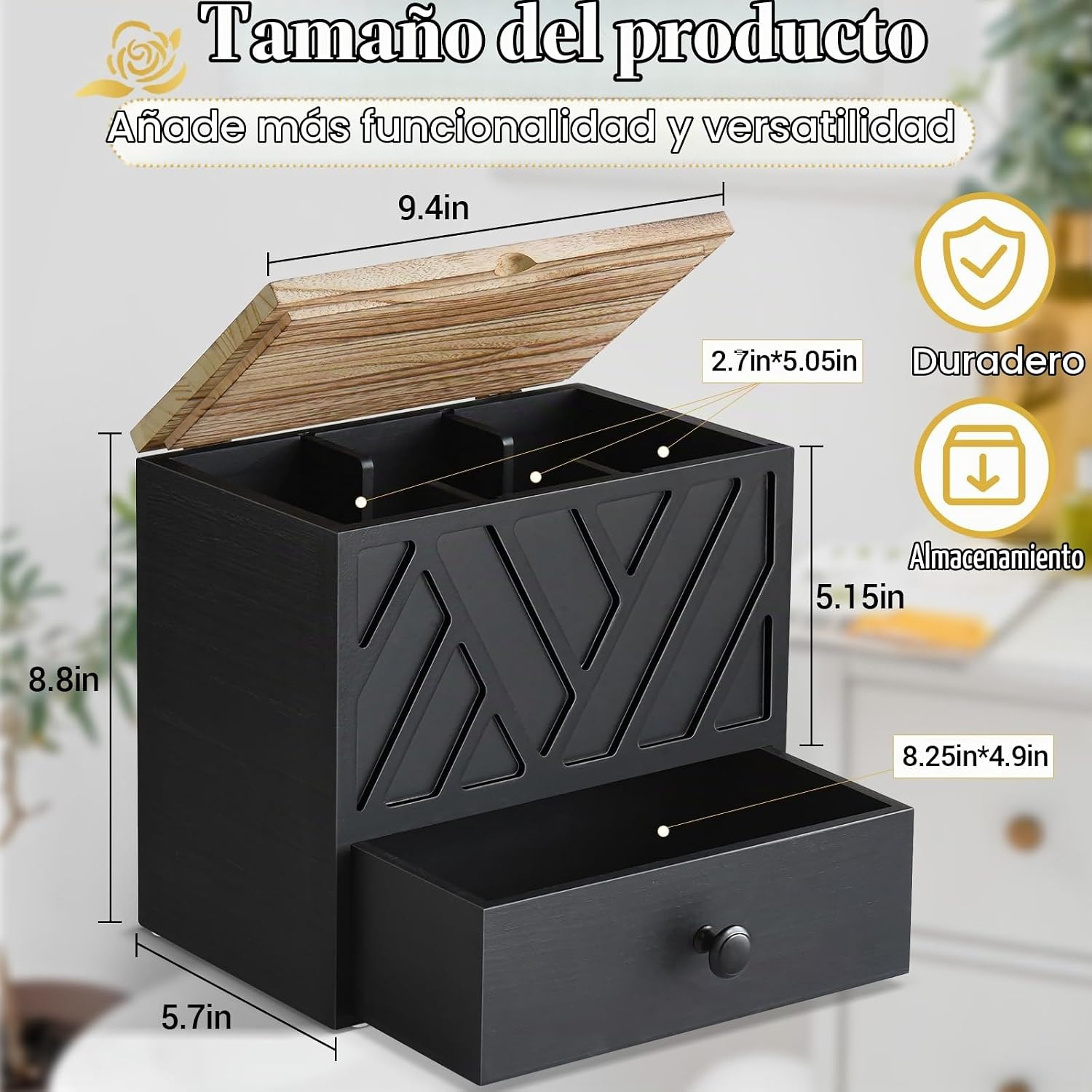 Soporte para tampones para decoración de baño, organizador de produ...