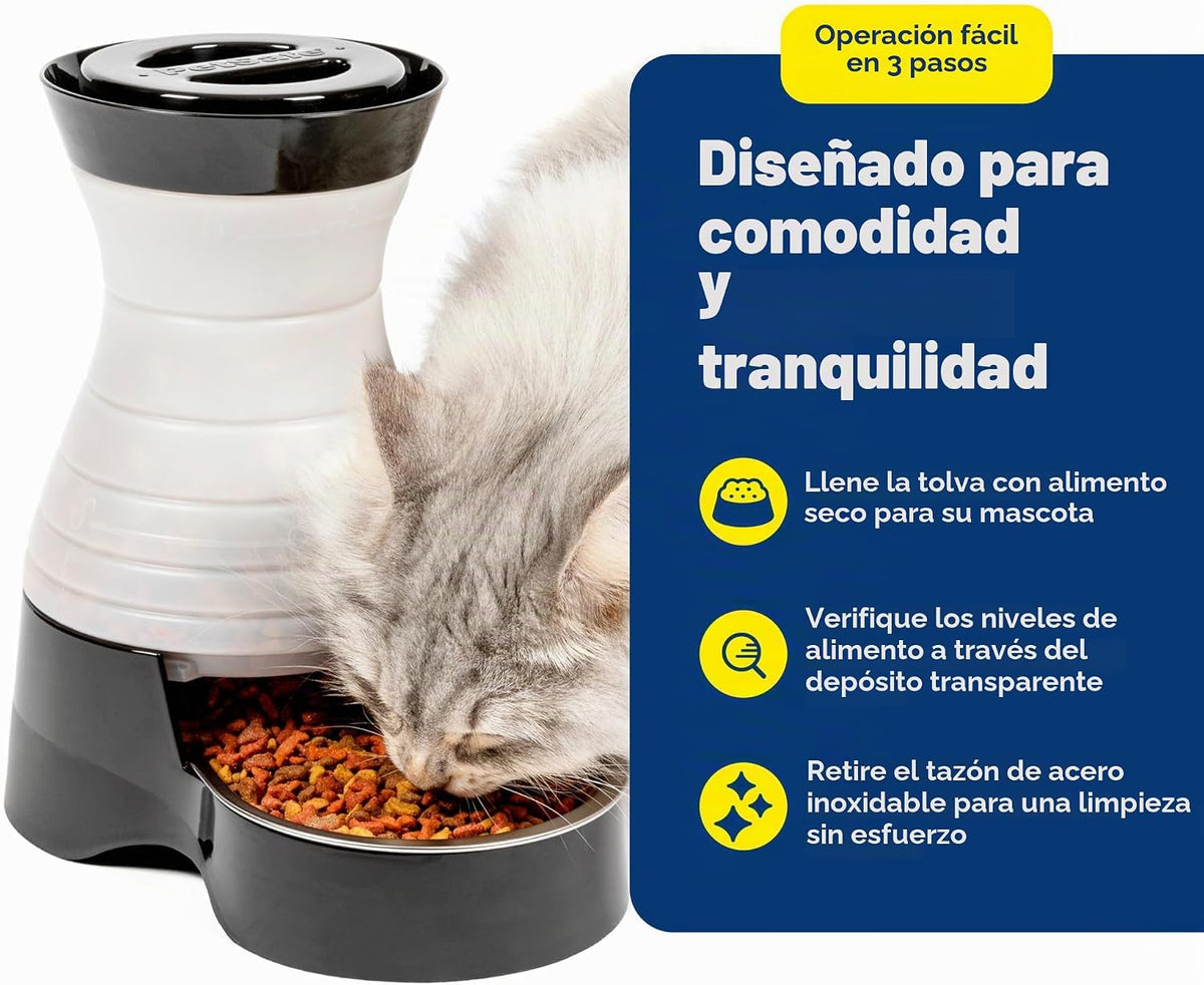 Estación de comida PetSafe para perros y gatos con tazón de acero i...