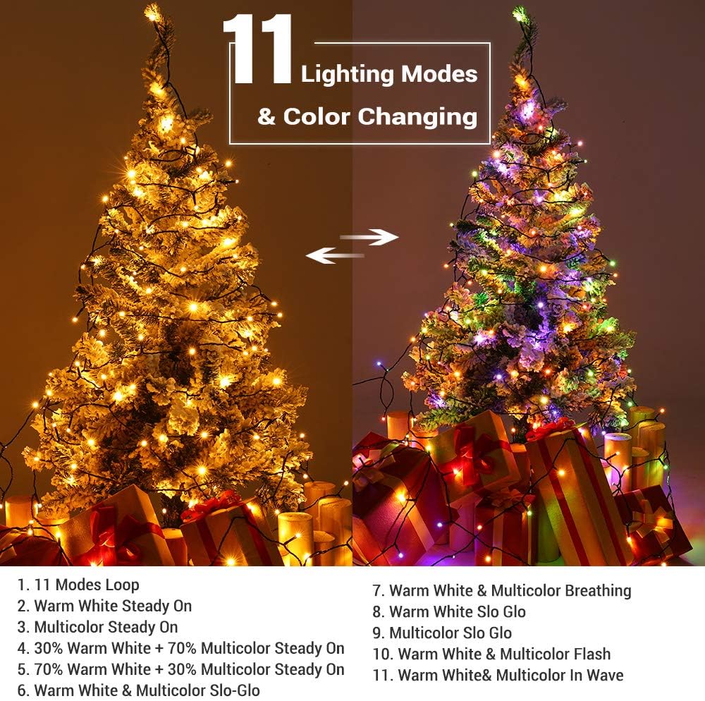Luces de árbol de Navidad para exteriores Brizled, cadena de luces...