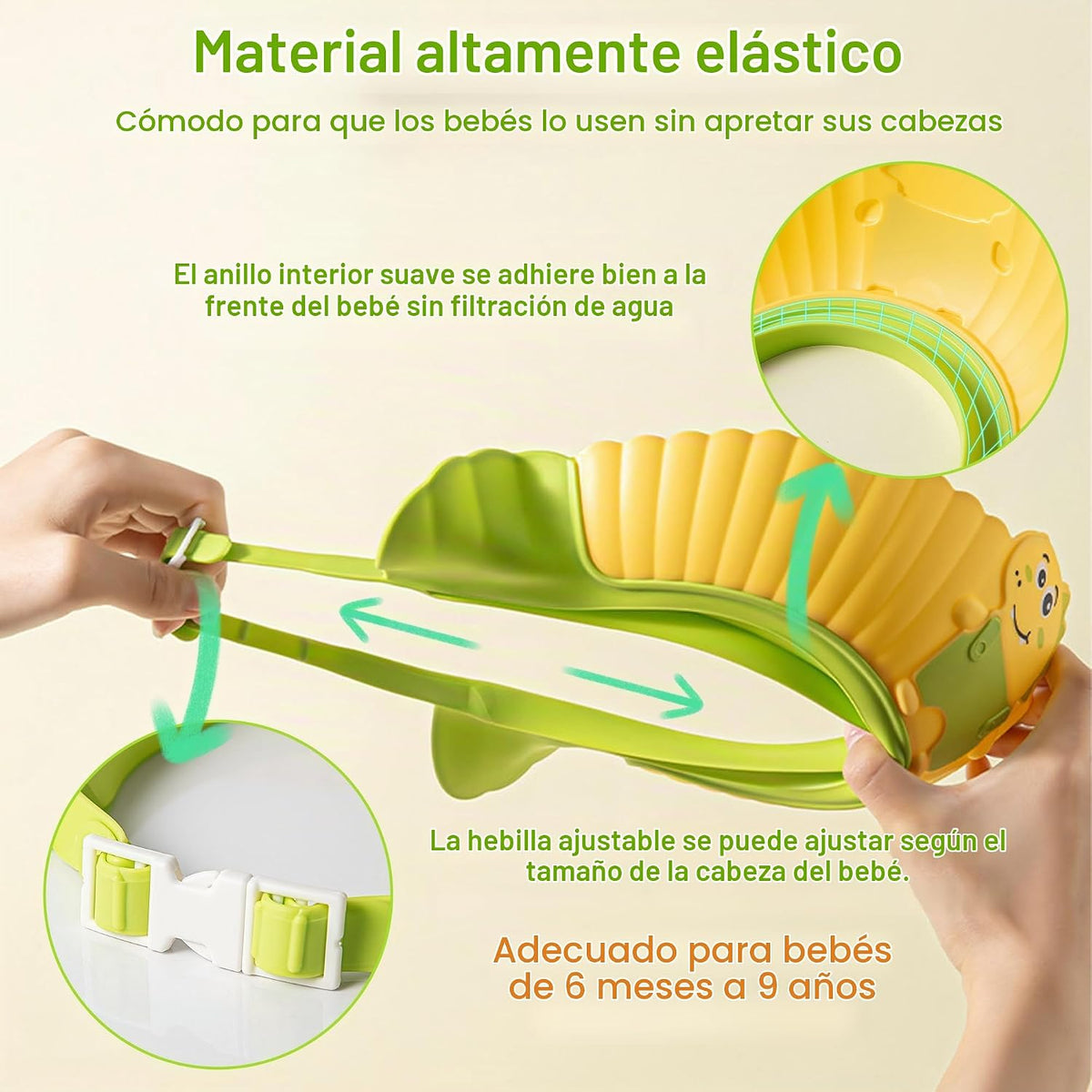 De 0 a 9 años, sombrero de visera para niños, diversión para el bañ...