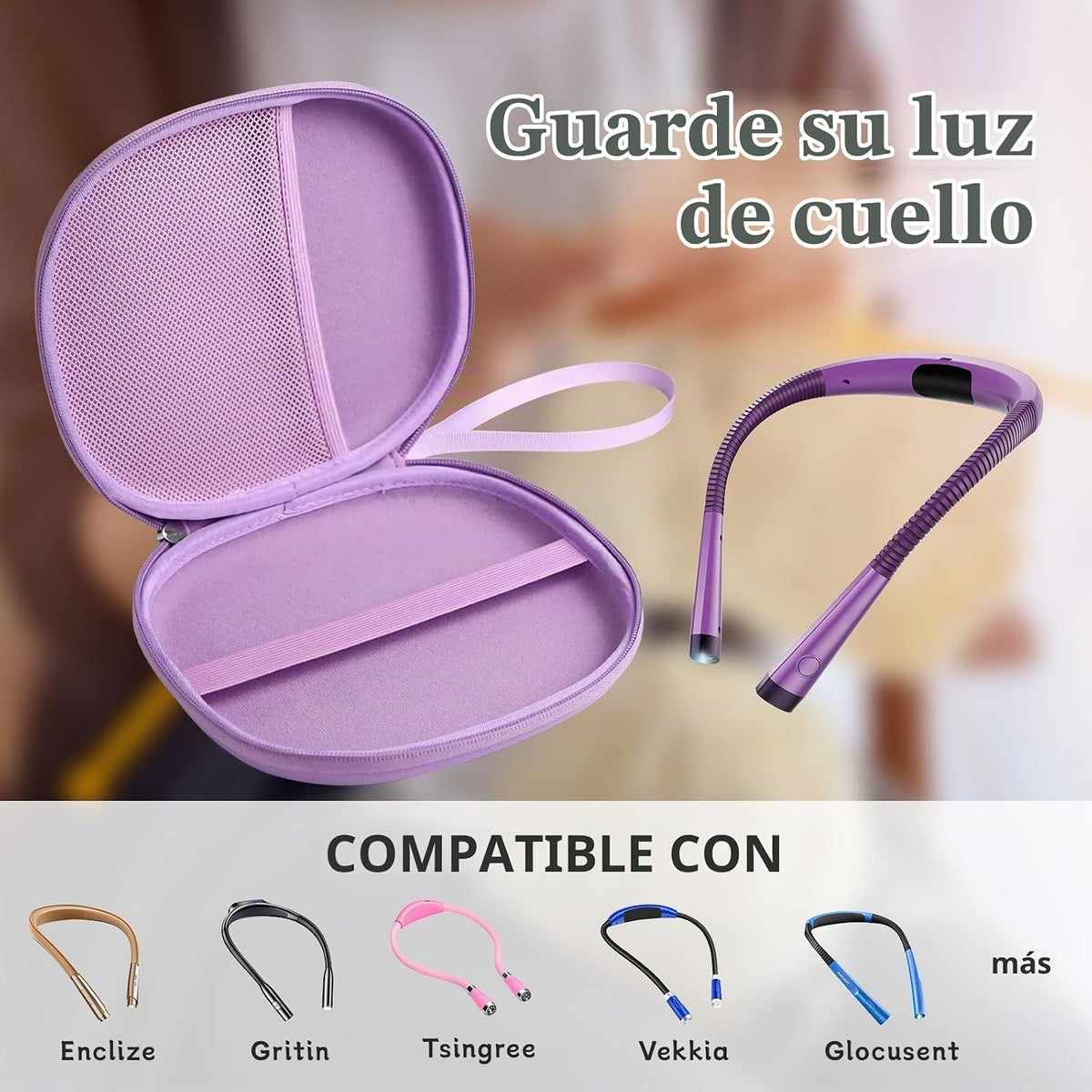 CAIOVSE Funda para luz de lectura de libros compatible con Glocusen...