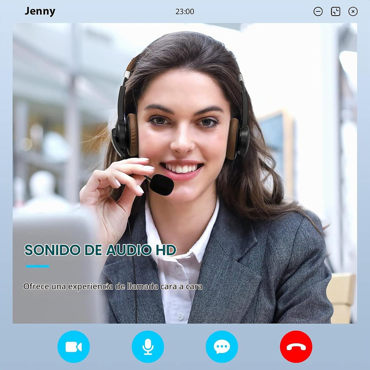 Arama Auriculares USB con micrófono para PC, USB-C\/A y conector de...