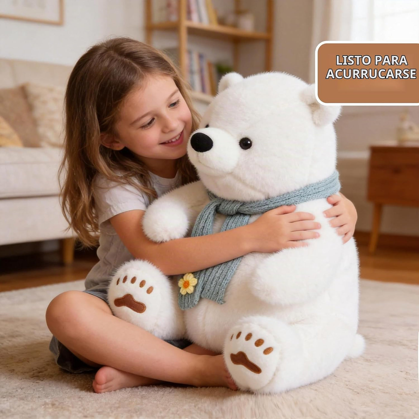 Riverwar Animal de Peluche de Oso Polar Grande, Juguete de Peluche...