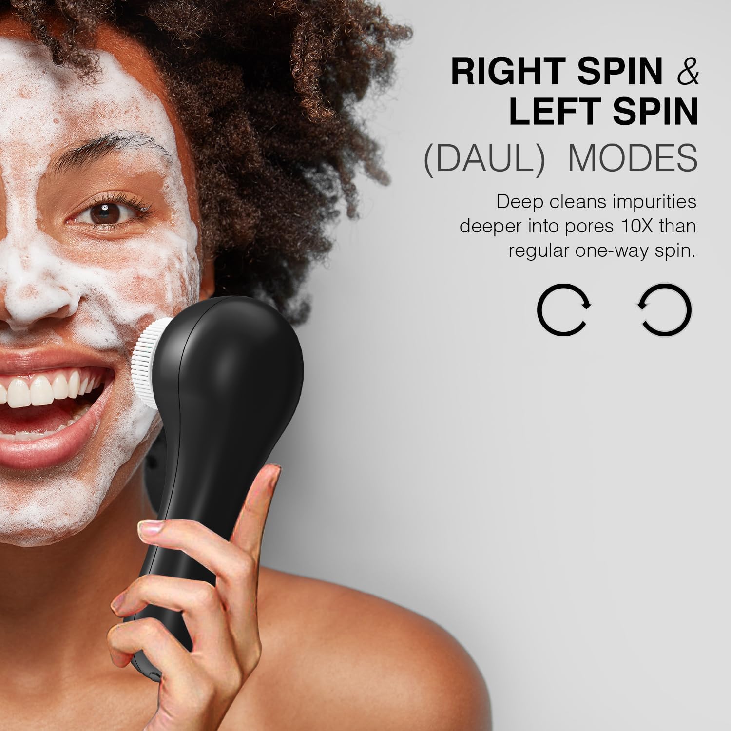 UMICKOO Cepillo de limpieza facial eléctrico, depurador facial gira...