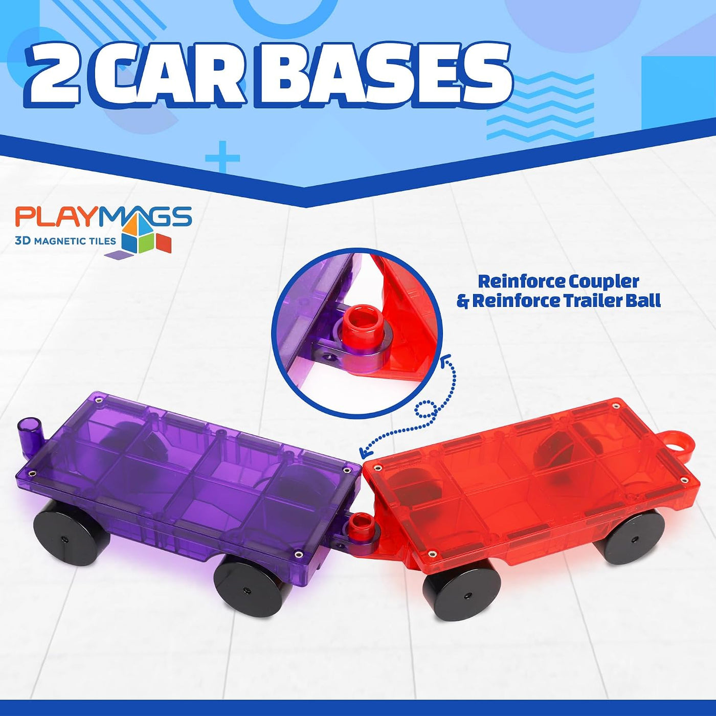 Playmags Set de Coche Magnético - 2 piezas