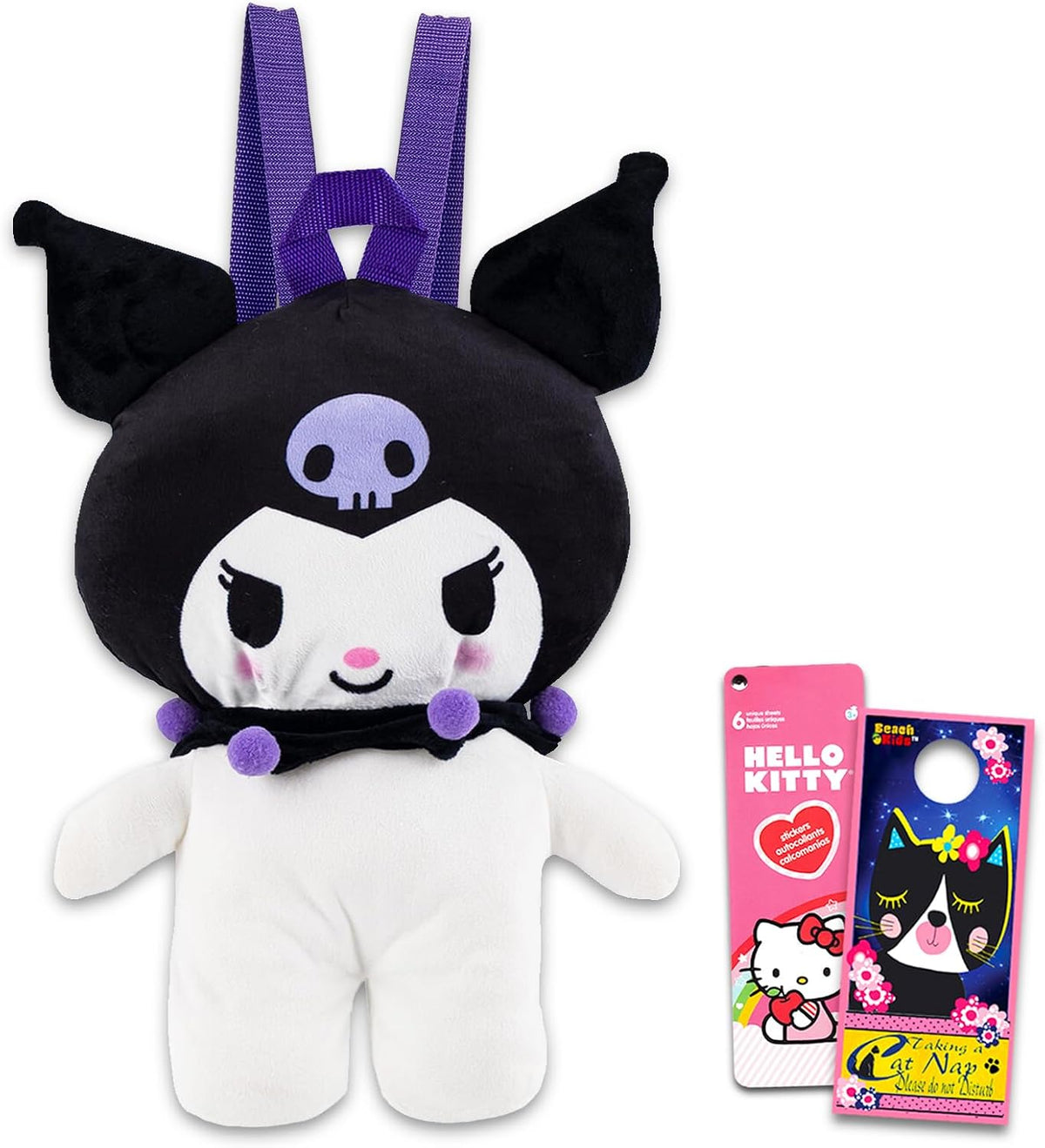 Hello Kitty and Friends Kuromi - Juego de mochila de peluche, paque...